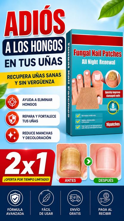 Parches AntiHongo para uñas 2x1 - Limpieza profunda y visible desde la primera semana