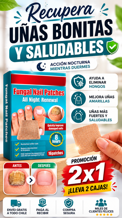 Parches AntiHongo para uñas 2x1 - Limpieza profunda y visible desde la primera semana