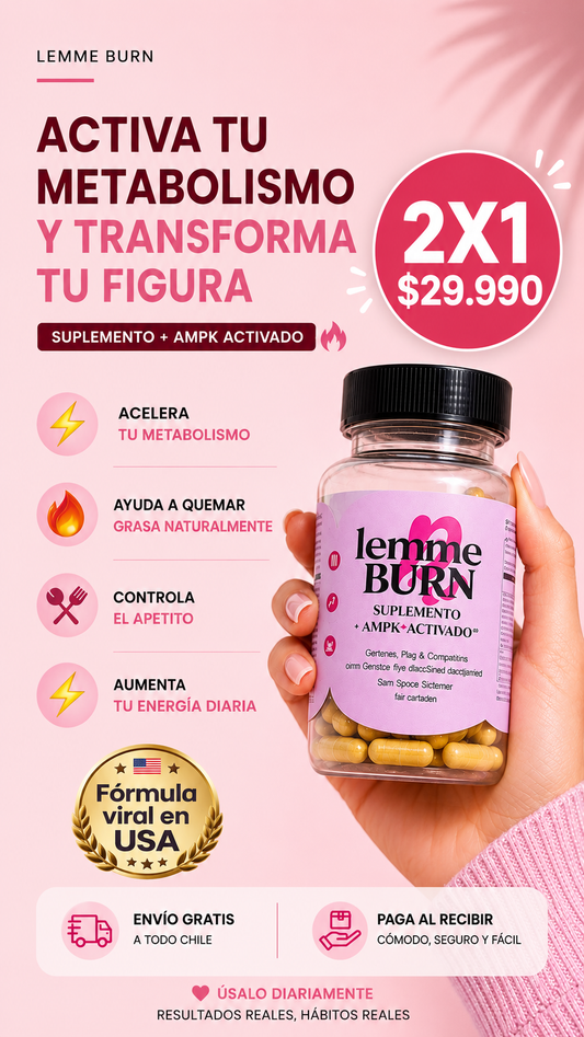 🔥LEMME BURN Original 2X1 - Activa tu metabolismo y transforma tu cuerpo💜