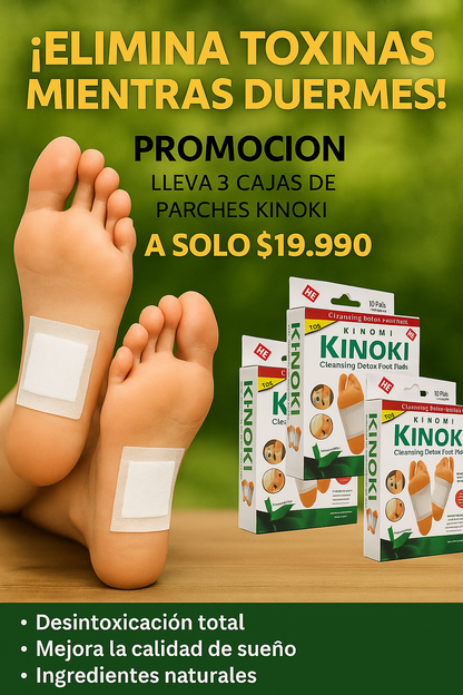 🌿PARCHES DESINTOXICANTES KINOKI 3X1 (30 UNIDADES)