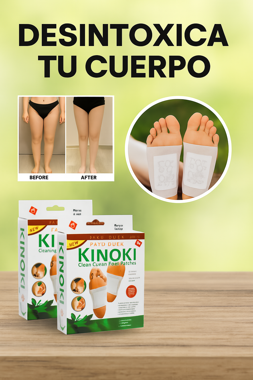 🌿PARCHES DESINTOXICANTES KINOKI 3X1 (30 UNIDADES)