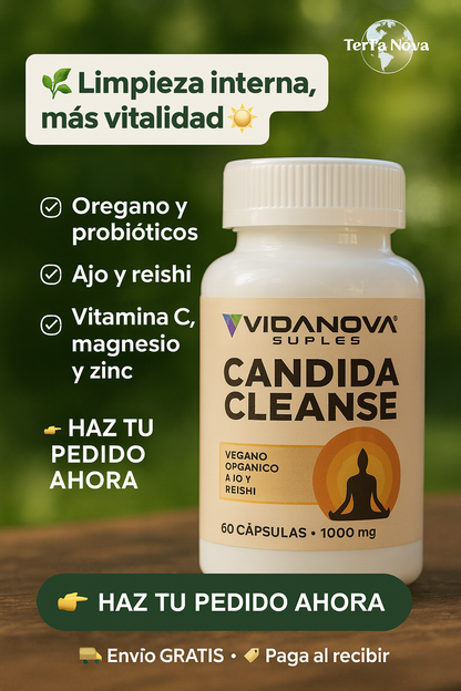 🧘‍♀️ Candida Cleanse 1000Mg ORIGINAL – 60 Cápsulas 🌿