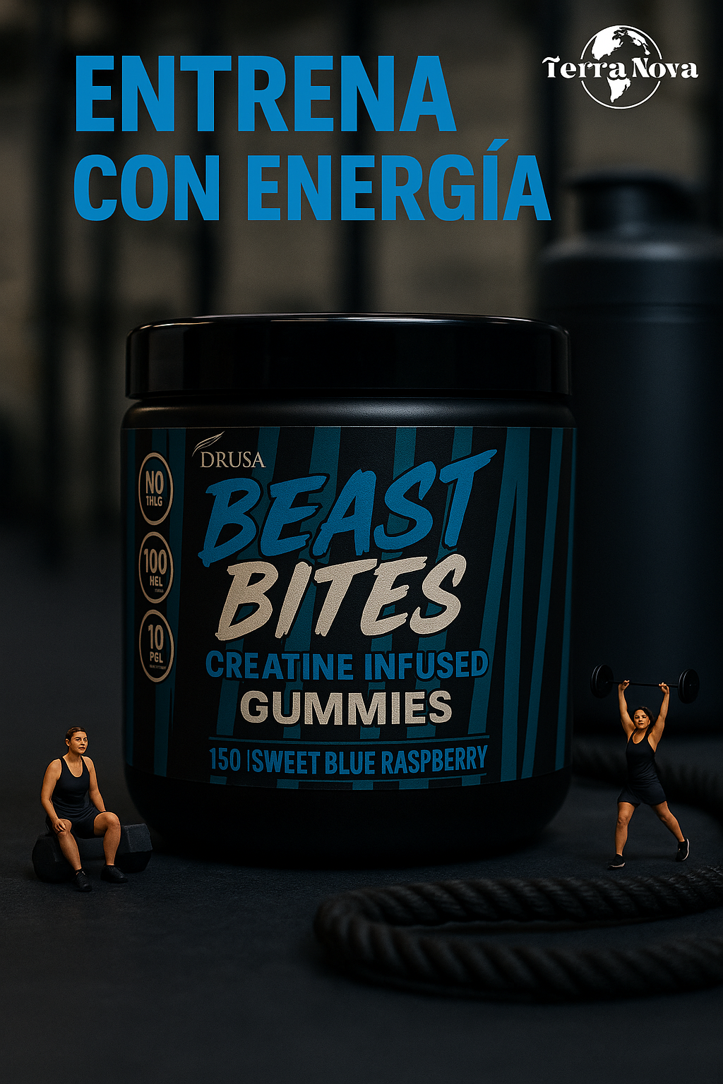 🏋️‍♀️Beast Bites Gomitas de creatina 5g 🫐