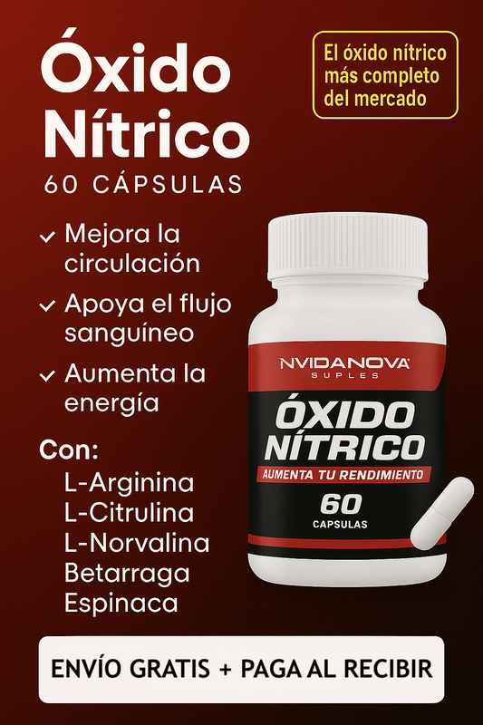Óxido Nítrico Power™ – Desata tu máximo rendimiento físico y protege tu salud Cardiovascular