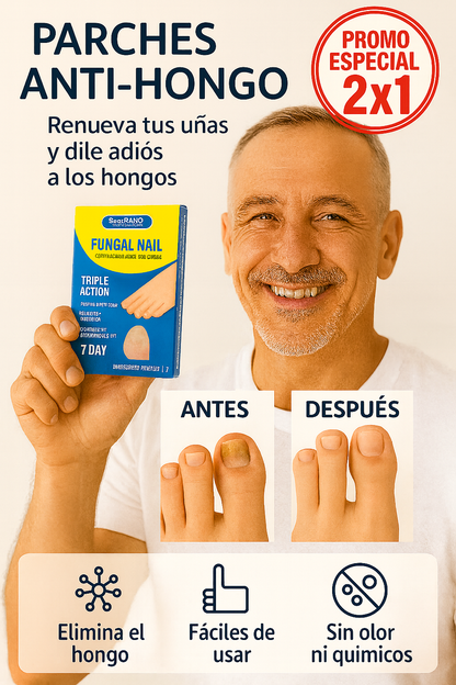 Parches AntiHongo para uñas - Limpieza profunda y visible desde la primera semana
