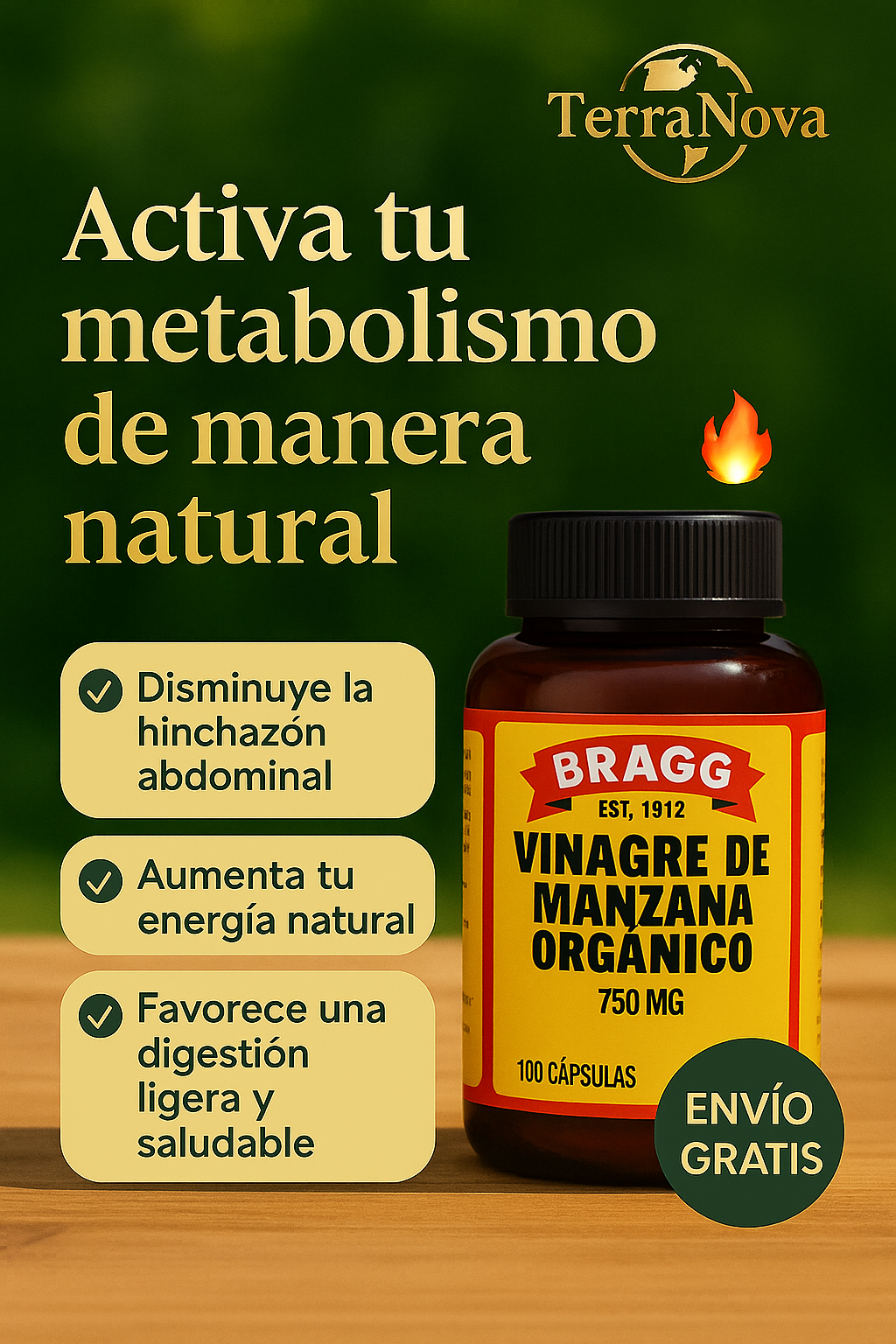 🍏 Vinagre de Manzana Premium – 30 Cápsulas para un Control Natural del Peso 🔥