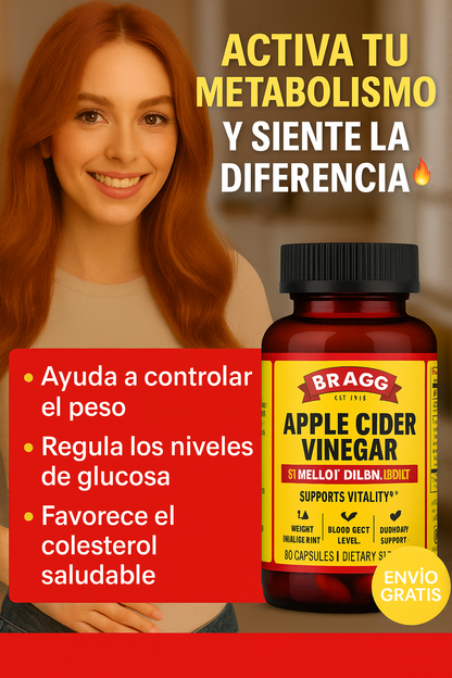 🍏 Vinagre de Manzana Premium – 30 Cápsulas para un Control Natural del Peso 🔥