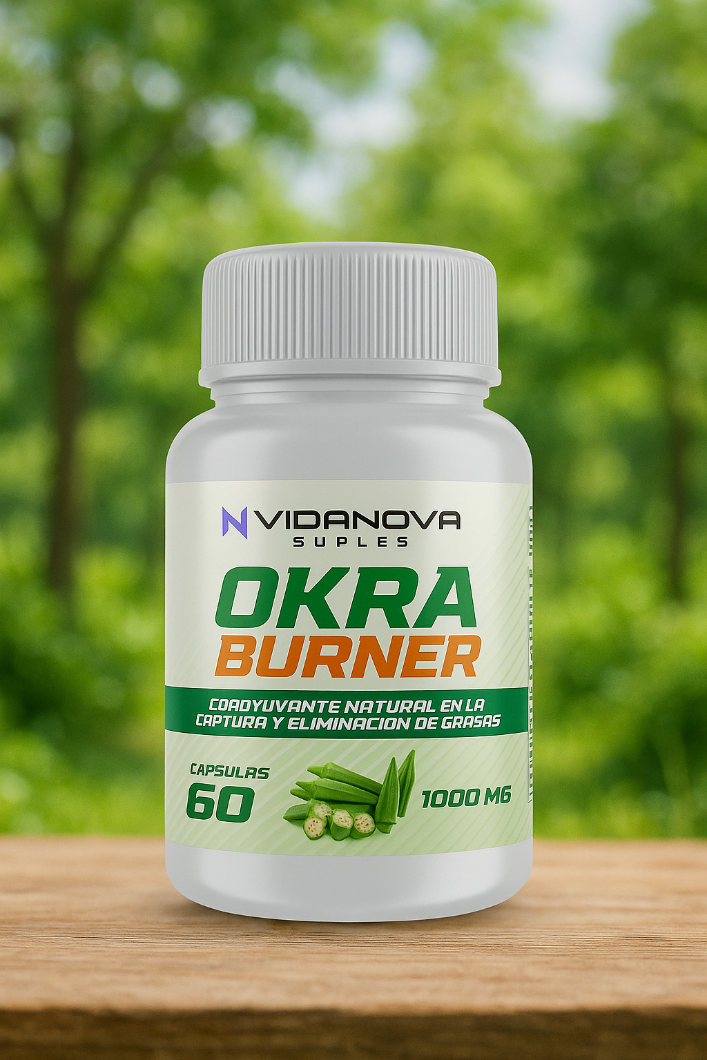 🔥 Okra Burner Fit 1000mg - Quema Grasas y Control Natural del Peso