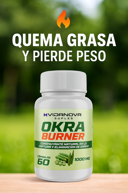 🔥 Okra Burner Fit 1000mg - Quema Grasas y Control Natural del Peso