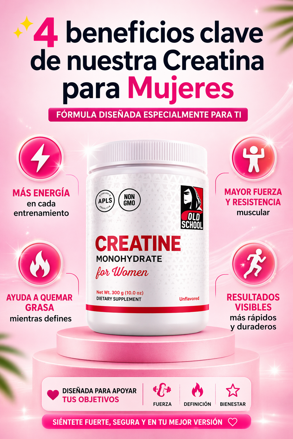 💪 Creatina Monohidratada + Colágeno y Aminoácidos para Mujeres Power 🚺⚡