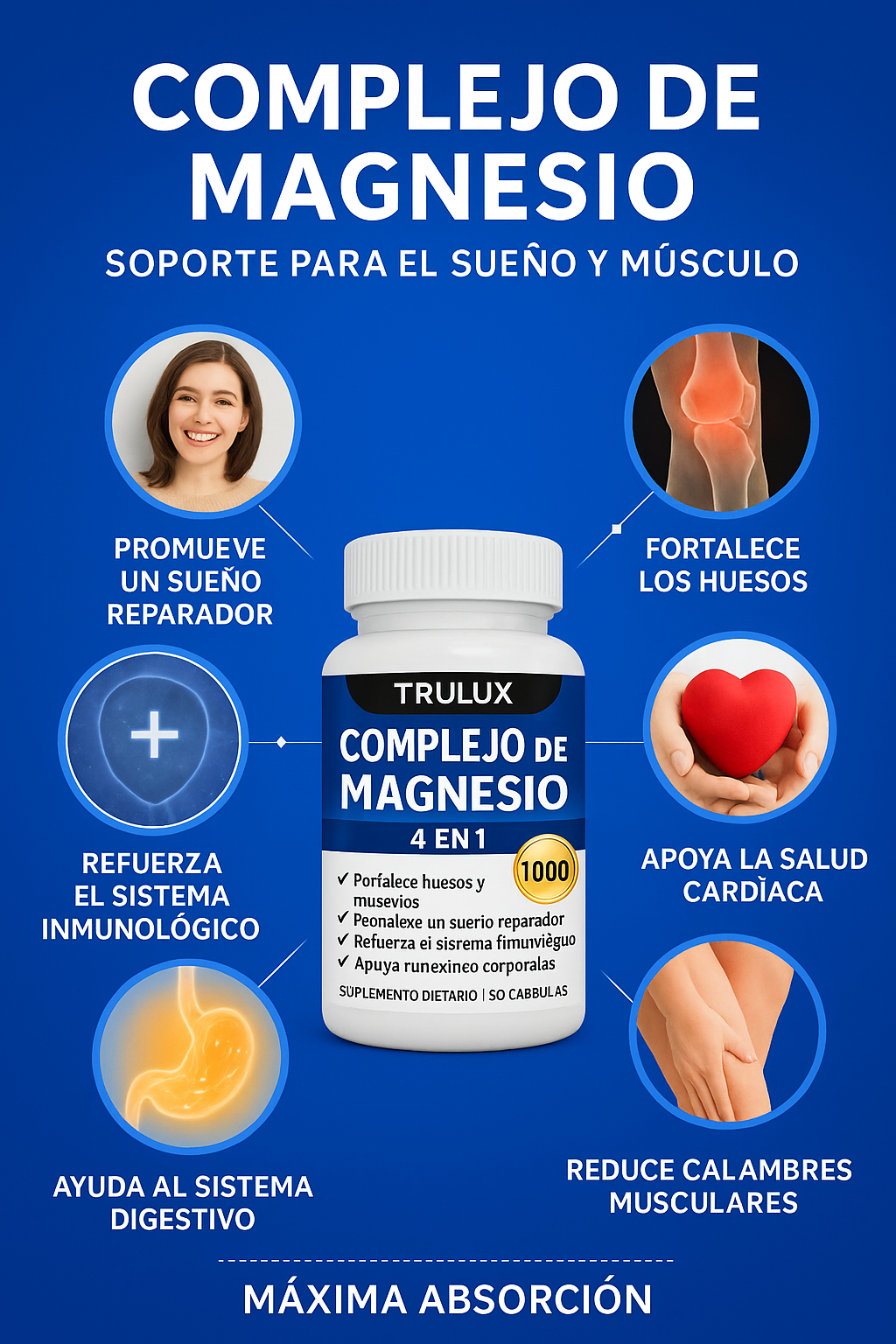 💎2x1 Magnesium Complex Premium 600mg 💊 4 tipos de magnesio en 1 fórmula mejorada para tu bienestar