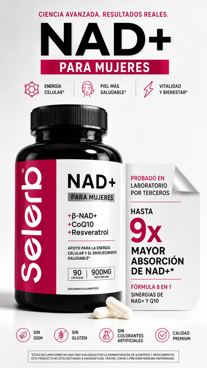 SELERB WOMEN NAD+ COMPLEX – Energía, Vitalidad y Bienestar Femenino ✨