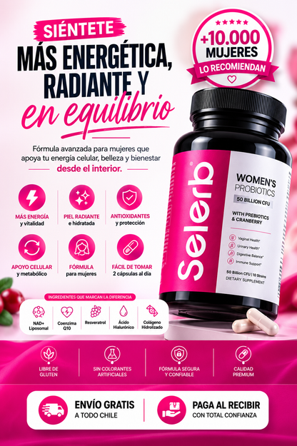 SELERB WOMEN NAD+ COMPLEX – Energía, Vitalidad y Bienestar Femenino ✨