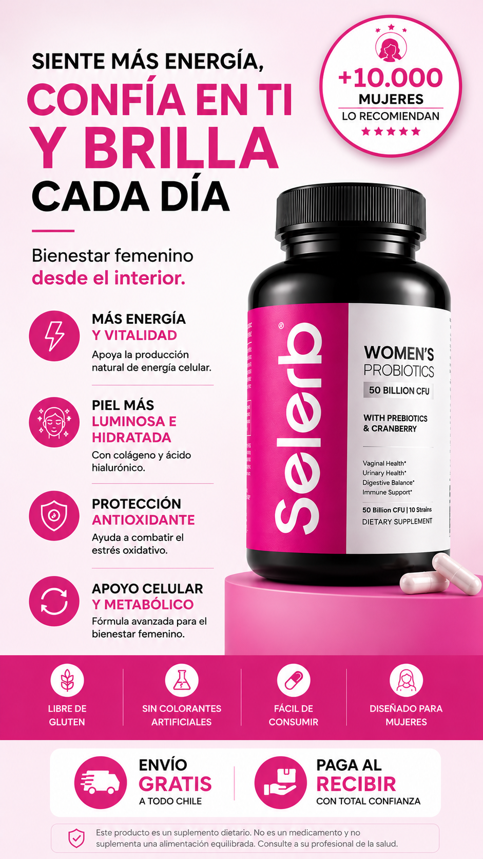 SELERB WOMEN NAD+ COMPLEX – Energía, Vitalidad y Bienestar Femenino ✨