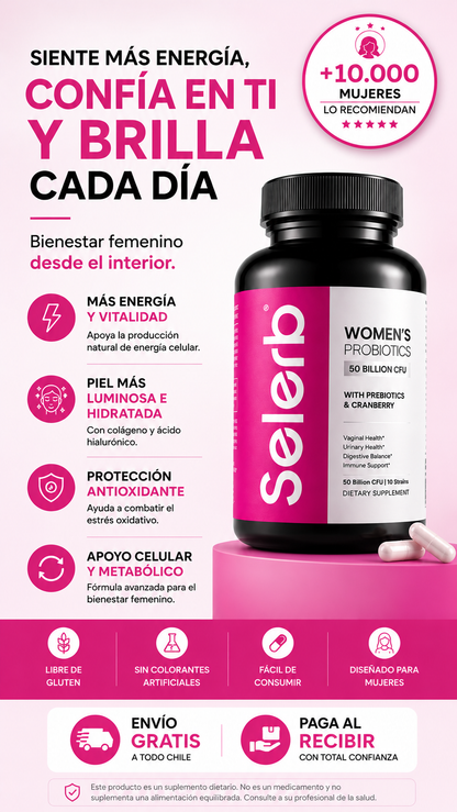SELERB WOMEN NAD+ COMPLEX – Energía, Vitalidad y Bienestar Femenino ✨