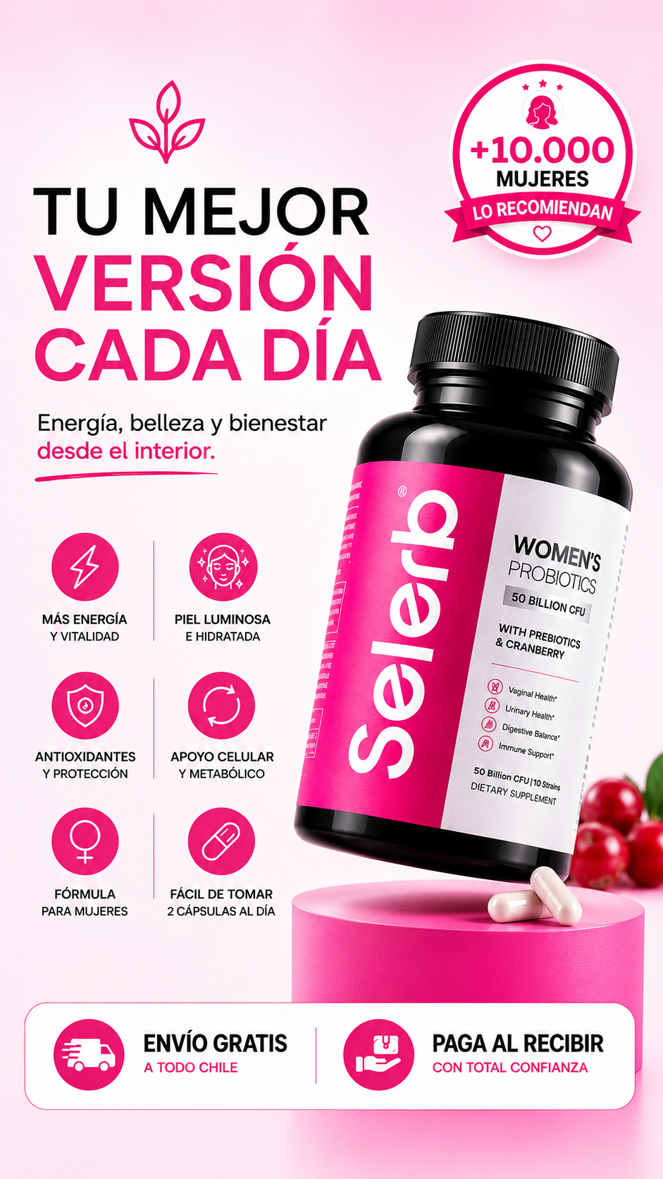 SELERB WOMEN NAD+ COMPLEX – Energía, Vitalidad y Bienestar Femenino ✨
