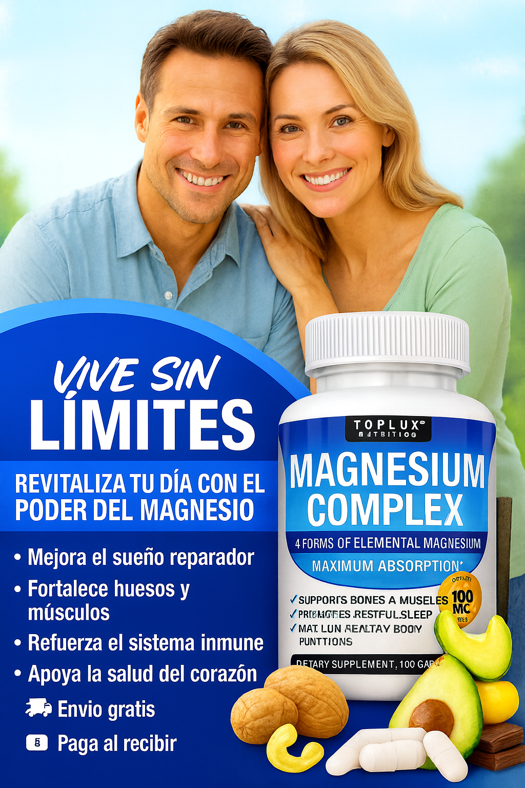 💎2x1 Magnesium Complex Premium 600mg 💊 4 tipos de magnesio en 1 fórmula mejorada para tu bienestar
