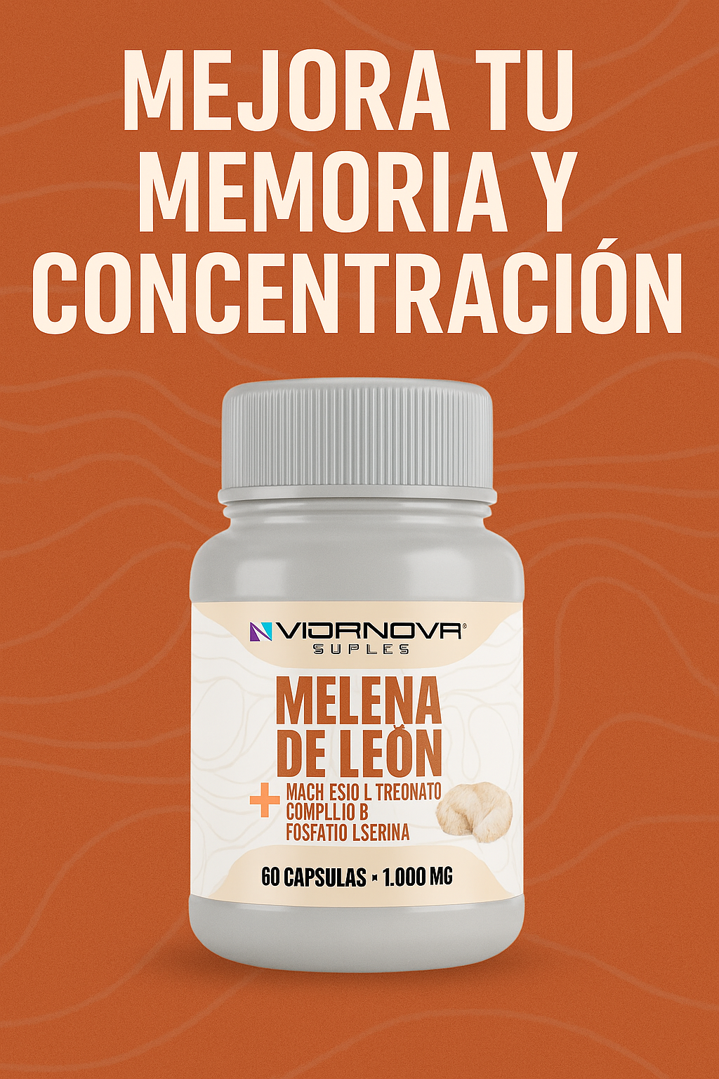 🌿 Melena de León Fortificada 1000 mg 💊- Recupera tu memoria y claridad mental