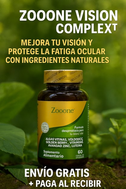 👁️ Zooone Vision Complex™ 💚 Mejora tu visión y combate la fatiga ocular con ingredientes naturales de alta potencia.