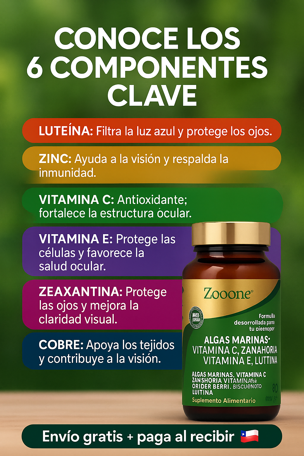 👁️ Zooone Vision Complex™ 💚 Mejora tu visión y combate la fatiga ocular con ingredientes naturales de alta potencia.