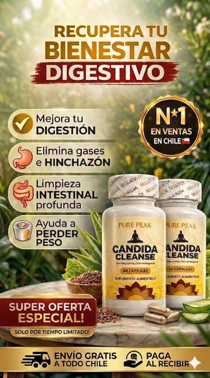 🌿 CANDIDA CLEANSE ORIGINAL 2x1🍄 -Limpieza intestinal profunda para reducir hinchazón y mejorar tu digestión
