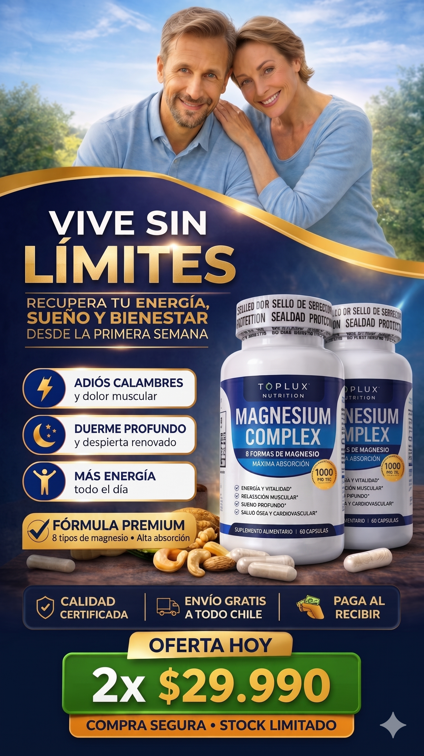 💎2x1 Magnesium Complex ORIGINAL 1000mg 8 en 1