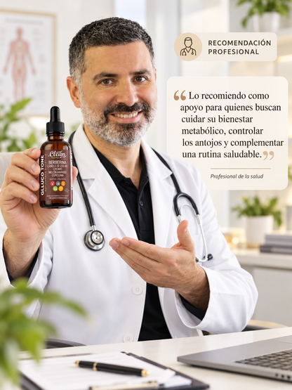 Gluco Tone Berberina Líquida 30 mL – Equilibra tu Metabolismo, Controla Antojos y Recupera tu Energía