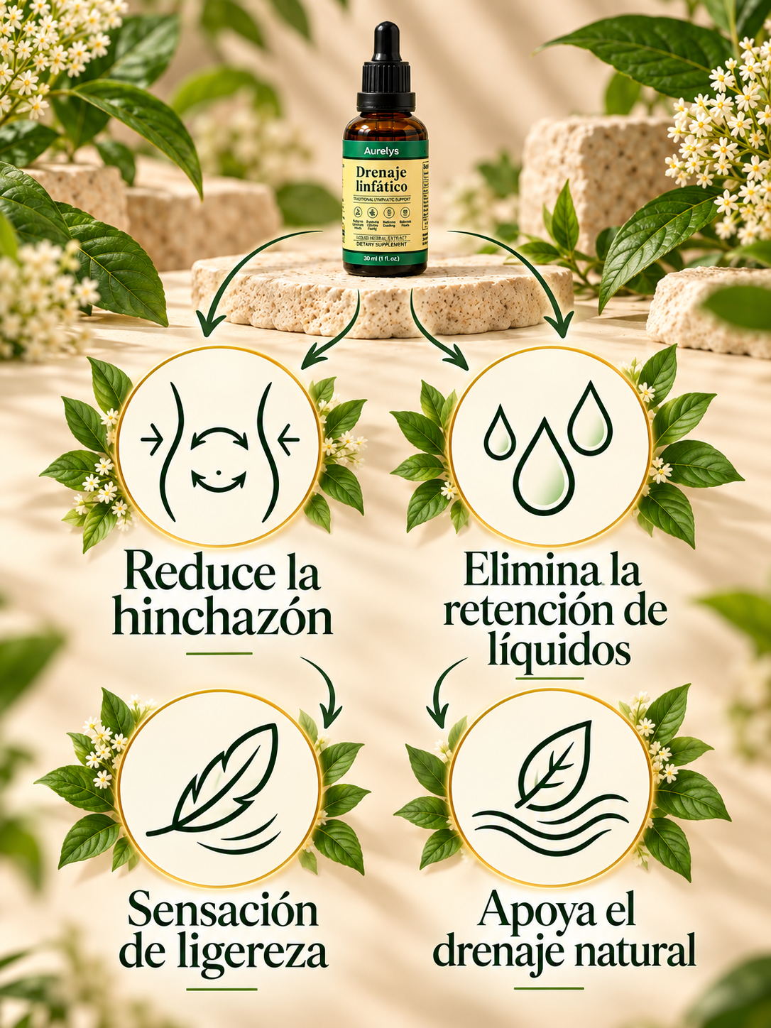 Aurelys Drenaje Linfático™ – Menos retención, más ligereza y bienestar cada día.