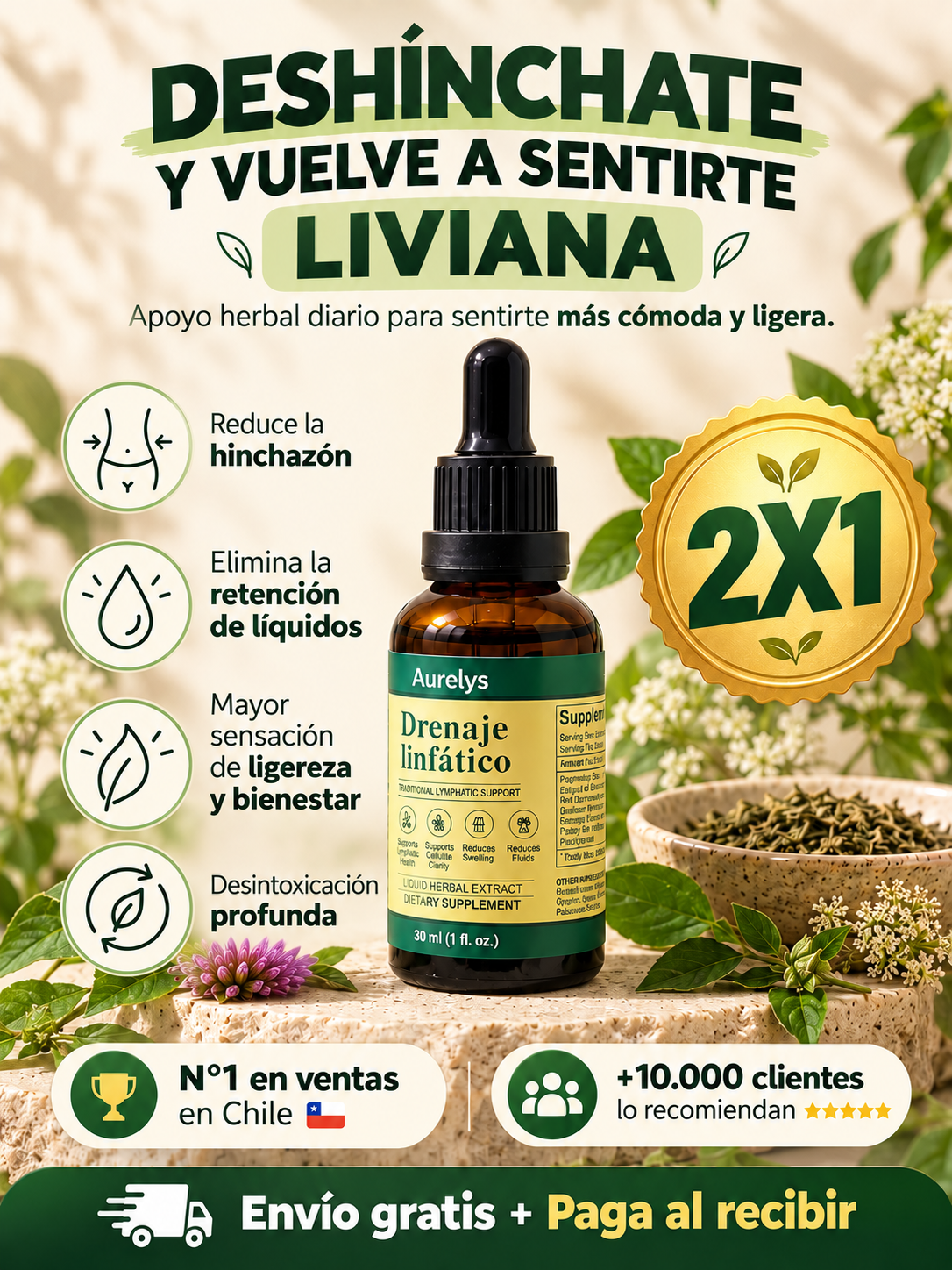 Aurelys Drenaje Linfático™ – Menos retención, más ligereza y bienestar cada día.