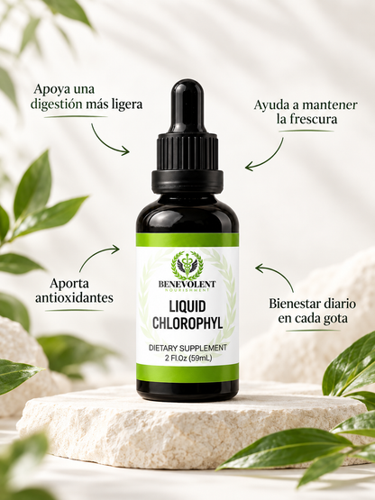 Clorofila Benevolent Gotas 60 mL – Ligereza, Frescura y Bienestar Natural