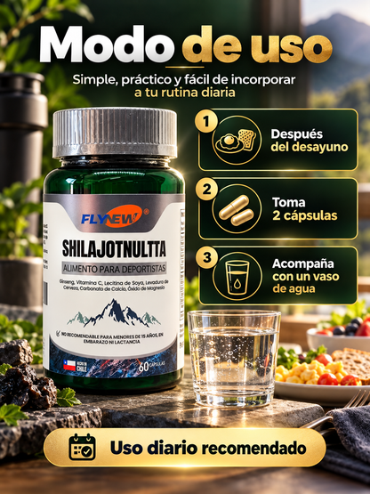 SHILAJIT ULTRA® – Energía y Vitalidad Masculina | 60 Cápsulas🔥