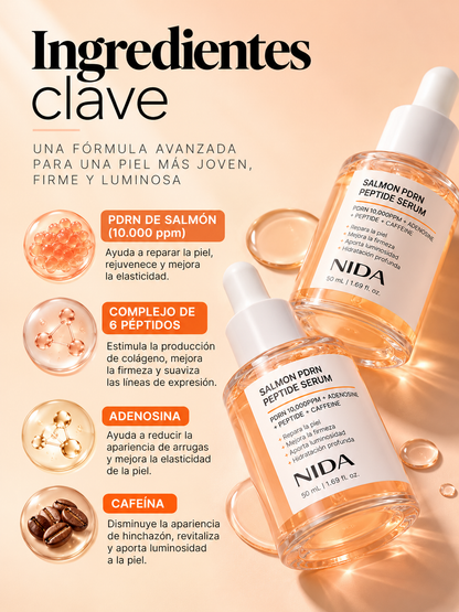 NIDA PDRN DE SALMÓN – Serum Rejuvenecedor Coreano con 6 Péptidos 50 mL