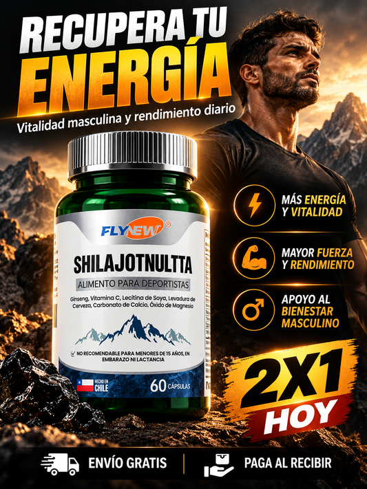 SHILAJIT ULTRA® – Energía y Vitalidad Masculina | 60 Cápsulas🔥
