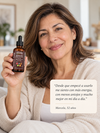 Gluco Tone Berberina Líquida 30 mL – Equilibra tu Metabolismo, Controla Antojos y Recupera tu Energía