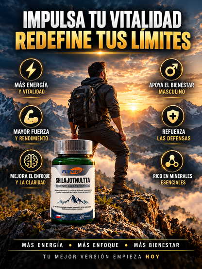 SHILAJIT ULTRA® – Energía y Vitalidad Masculina | 60 Cápsulas🔥
