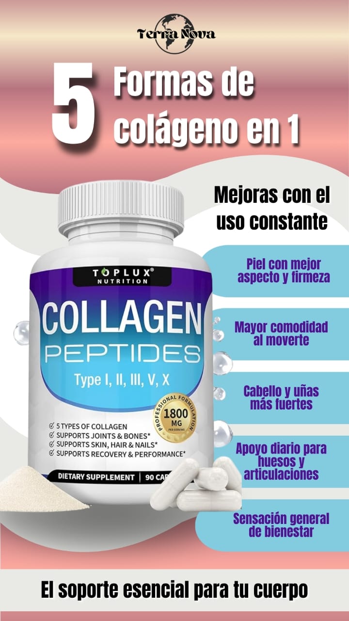 Colágeno Complex 5 en 1 💎60 cápsulas 💊Salud y firmeza para huesos, articulaciones y piel