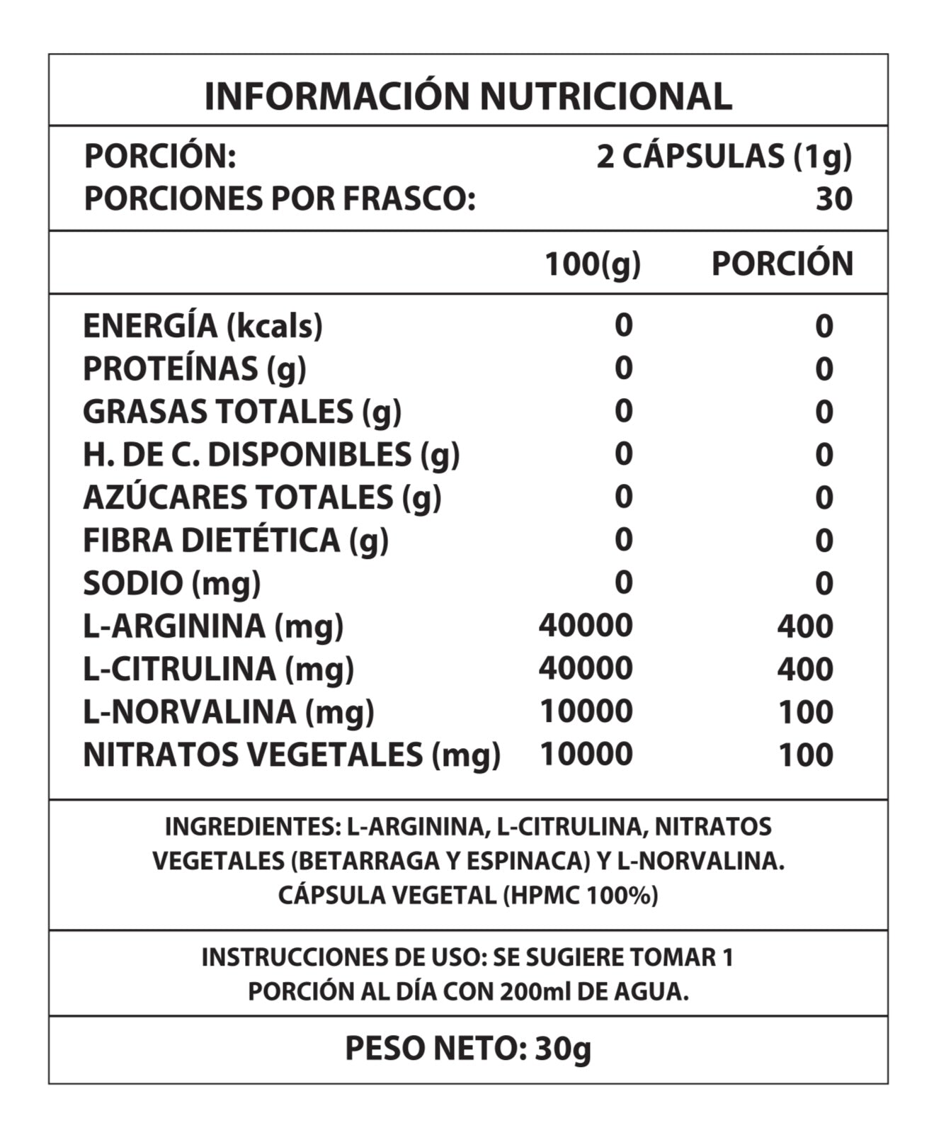 Óxido Nítrico Power™ – Desata tu máximo rendimiento físico y protege tu salud Cardiovascular